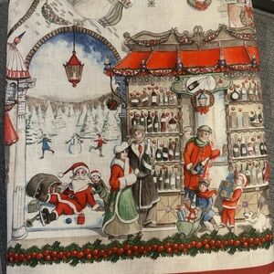 Tessitura Toscana Telerie Firenze 67”x 67” Italian Linen Christmas Tablecloth